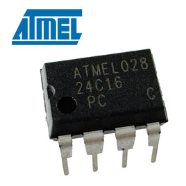 G28323 ~ (Pkg 5) Amtel 24C16 Two Wire 16K Serial EEPROM