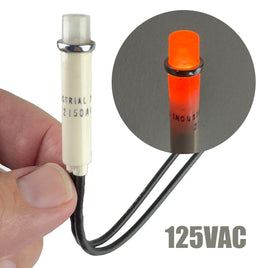 G28335 + Industrial Devices 2150A4 Bright Orange Panel Mount Indicator 125VAC