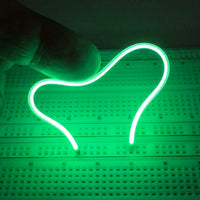 G28370 ` Flexible Silicone COB 3V String Light, Emerald Green - 145mm long