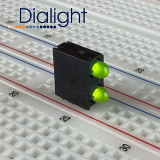 Sales Bonanza! G28375 ~ (Pkg 50) Dialight 553-0322 Dual Vertical Green LED Indicator 5V