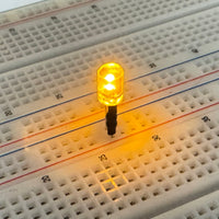 G28413 ~ Very Unique 12VDC Yellow "Circle Dot" Flat 5mm Clear Lens LED