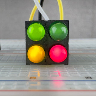 G28416E ~ (Pkg 4) Super Colorful 4 LED Square Right Angle Mount Indicator