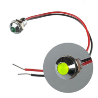 Spring Sale! G28433 ~ Beautiful Green LED Panel Mount Polished Chrome Indicator