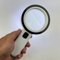 G28452 ~ Powerful and Very Useful Double Glass Lens Magnifier with 12 LEDs