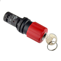 G28502 ` ABB CE3K1-10R-02 Compact Emergency Stop - Key release - Mushroom 30mm - Red - Non-illuminated - Black Plastic