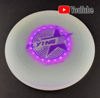 Special Holiday Sale! G28521 ~ Fortikpo Glow in the Dark Flying Disk Rechargeable 7 Mode, 20 Colorful LEDs