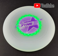 Special Holiday Sale! G28521 ~ Fortikpo Glow in the Dark Flying Disk Rechargeable 7 Mode, 20 Colorful LEDs