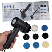 G28524 ~ 8 in 1 Rechargeable Cordless Spin Scrubber with Accessories