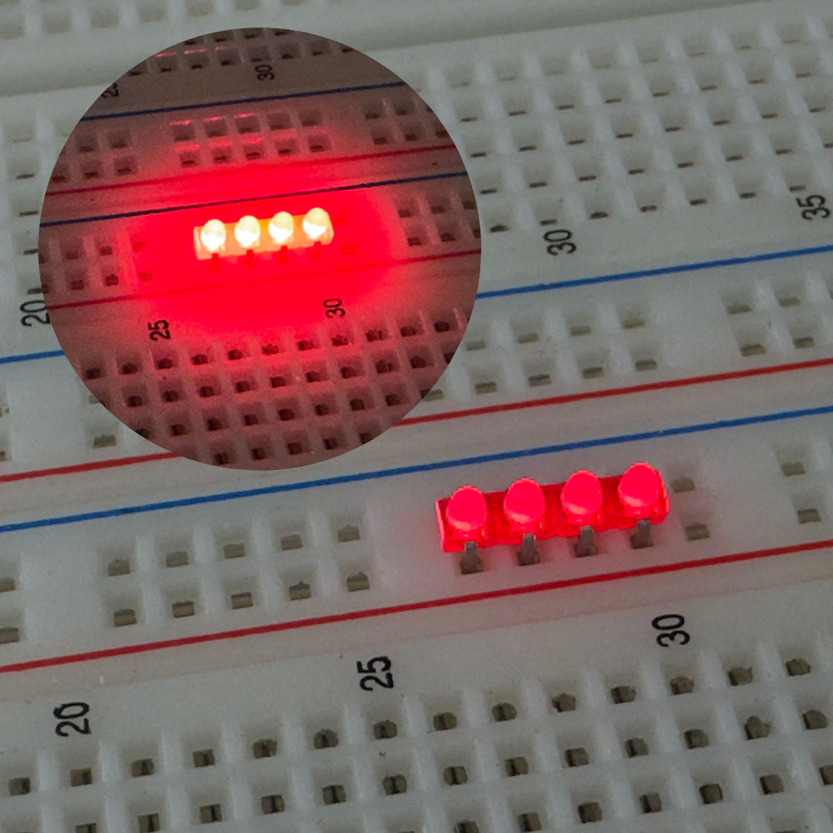 Bargraph Led Connection G28532E ~° (Pkg 4) HP HLMP-6664 Miniature 4 LED Bargraph