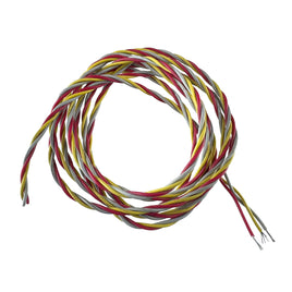 G28620 ~ 4Ft 26 Gauge 3 Wire Twisted Color Coded Twisted Insulated Stranded Wire