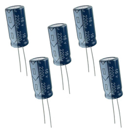 G28636 ~ (Pkg 5) Richey 2200uf 16V 105° Radial Electrolytic Capacitor