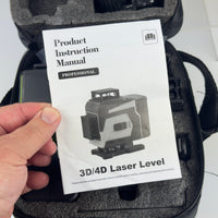 G28637 ~ 3D/4D Laser Level Self Leveling 4 x 360° Green 16 Line Laser with Rechargeable Battery