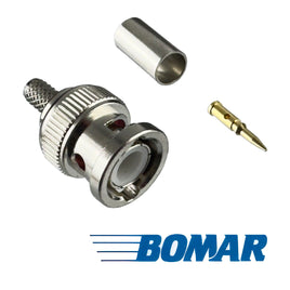 G28654 ~ Bomar Interconnect Products 310A205P Male BNC RF Crimp Connector for RG/U Cable