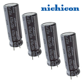 G28669 ~ (Pkg 4) Nichicon 470uF 35V 105°C Radial Electrolytic Capacitor