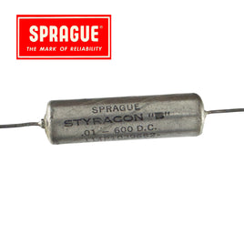 G28671 ~ Vintage Sprague Styracon "B" 0.01uF 600V for Guitar Audio Tube Amps