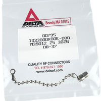 G28672 ~ Delta Microwave Connector Panel Mount M39012/25-3026 SMA F Dust Cap Bead Chain