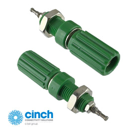 G28732 ~ Cinch Connectivity Solutions Johnson Knurled Green Insulated Binding Post