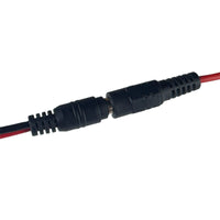 G28736 ~ Male & Female DC Power Pigtail Barrel Plug Connector Cable (12V 5A, 18AWG, 2.1mm x 5.5mm)