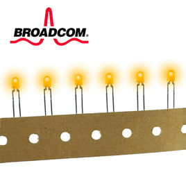 G28792 ~ (Pkg 20) Broadcom Limited HLMP-1401 Yellow Diffused 3mm (T1) Lens LED