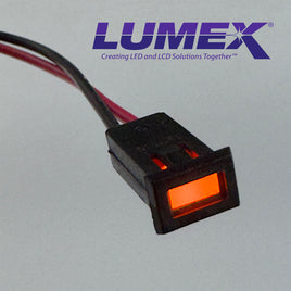 G28874 ` Lumex "Snap In" Rectangular Diffused Orange Lens Panel Mount Orange LED Indicator SSI-LXMP059SOD-150