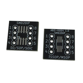 G28884 ~ (Pkg 2) Black FR-4 Glass Epoxy Adapter Board for SOIC-8 SMD IC or TSSOP