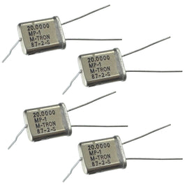 G28885 ~ (Pkg 5) M-TRON MP-1 20.000MHz HC-49/U Metal Case Quartz Crystal