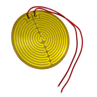G28890 ~ High Quality Polyimide 12V 70mm Round Ultra Thin Peel & Stick Heater