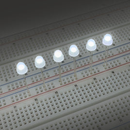 G28910 ~ (Pkg 10) Low Profile Frosted Cool White LED