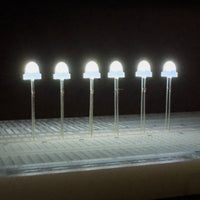 G28910 ~ (Pkg 10) Low Profile Frosted Cool White LED