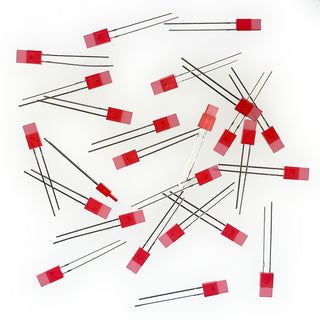Fresh Finds! G28913 ~ (Pkg 25) Super Bright Everlight Diffused Red 1mm x 5mm Rectangular Lens LED
