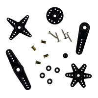 G28975 ~ Black Servo Horn Set for 25T Servos (12KG, 20KG, 30KG, etc)