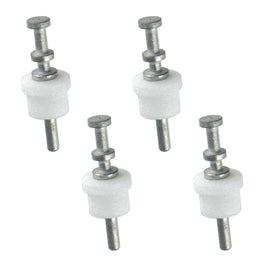 G28983 ~ (Pkg 4) Pressfit PTFE Insulator Feedthru Double Turret Terminal