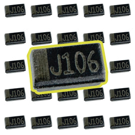G29022 ~ (Pkg 25) NIC-T106K6.3TRAF 10uF 6.3V Tantalum Capacitor SMD 1206 Case