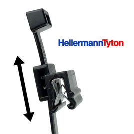 G29025 ~ (Pkg 10) Hellerman Tyton 156-00589 Cable Tie with Edge Clip