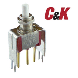 G29035 ~ C&K 8125SD9V3BE Momentary PC Mount SPDT Pushbutton Switch