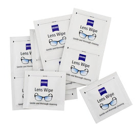 G29046 - (Pkg 10) Zeiss Lens Wipes – 10 Pre-Moistened Individually Wrapped Wipes for Glasses, Screens & More