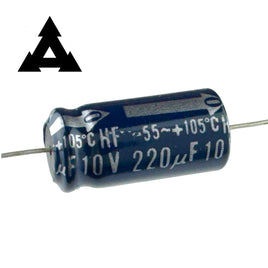 G29068 ~ Matsushita Axial Electrolytic Capacitor 220µF 10VDC ±20% 105°C