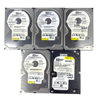 G29110 ` (Lot of 5) Western Digital HHD Drives - 160GB SATA Hard Drives – Tested, Mixed Hours