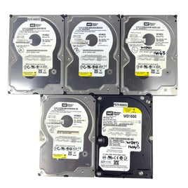 G29110 ` (Lot of 5) Western Digital HHD Drives - 160GB SATA Hard Drives – Tested, Mixed Hours