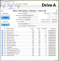 G29110 ` (Lot of 5) Western Digital HHD Drives - 160GB SATA Hard Drives – Tested, Mixed Hours