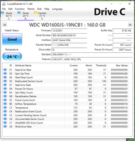G29110 ` (Lot of 5) Western Digital HHD Drives - 160GB SATA Hard Drives – Tested, Mixed Hours