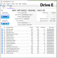 G29110 ` (Lot of 5) Western Digital HHD Drives - 160GB SATA Hard Drives – Tested, Mixed Hours