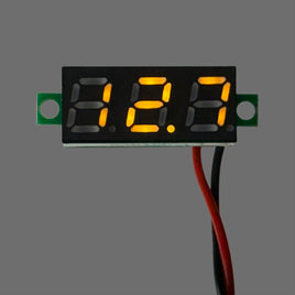 G29151 ~ Miniature 3.5V to 30VDC 2-Lead 3-Digit Yellow Digital Voltmeter
