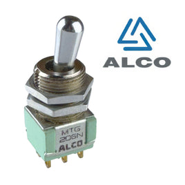 G29251 ~ Alcoswitch MTG206N Panel Mount DPDT Toggle Switch 6Amp On-On