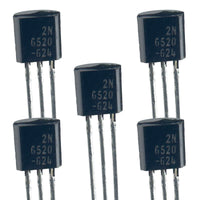 G29255 ~ (Pkg 5) 2N6520 PNP High Voltage TO-92 Transistor 350V 500mA