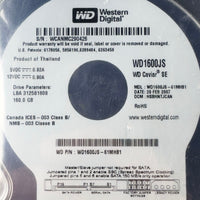 G29359 ~ N.O.S. Western Digital WD1600JS-61MHB1 160GB 7200RPM SATA Hard Drive New Old Stock Sealed