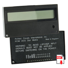 G29366 ~ Printed Circuits International PCIM 200 Dot Matrix LCD Module