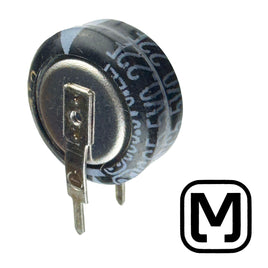 G29381 ~ Matsushita / Panasonic 0.22 Farad 5.5V Supercapacitor / Vertical Mount Memory Backup Capacitor
