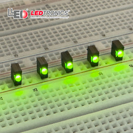 G29382 ~ (Pkg 10) Ledtronics Micro Bright Green Right-Angle LED