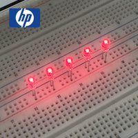 G29396 ~ (Pkg 10) Hewlett Packard QLMP 1817 Red 3.75mm Flat Top Round LEDs